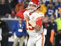 Patrick Mahomes in action for Kansas City Chiefs on November 19, 2018