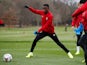 Manchester City youngster Rabbi Matondo in action during a Wales training session in November 2018