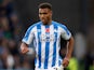 Steve Mounie in action for Huddersfield Town during the 2018-19 season