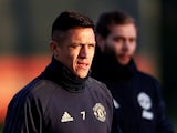 Alexis Sanchez during a Manchester United training session on November 26, 2018