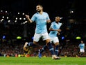 Ilkay Gundogan celebrates scoring his side's third during the Premier League game between Manchester City and Bournemouth on December 1, 2018