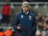 Manuel Pellegrini watches on during the Premier League game between Newcastle United and West Ham United on December 1, 2018