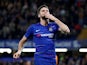 Olivier Giroud celebrates after opening the scoring for Chelsea in their Europa League meeting with PAOK on November 29, 2018