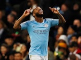 Raheem Sterling celebrates putting his side back ahead during the Premier League game between Manchester City and Bournemouth on December 1, 2018