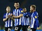 Sheffield Wednesday players celebrate after beating Bolton Wanderers on November 27, 2018