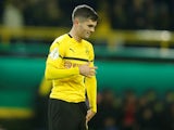 Christian Pulisic in action for Borussia Dortmund on October 31, 2018