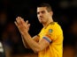 Conor Coady applauds after the Premier League game between Wolverhampton Wanderers and Chelsea on December 5, 2018