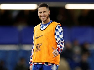 Eden Hazard flashes a smile prior to the Premier League game between Chelsea and Manchester City on December 8, 2018