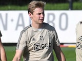 Frenkie de Jong during an Ajax training session on September 18, 2018
