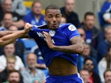 Kenneth Zohore in action for Cardiff City on August 18, 2018
