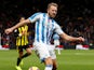 Laurent Depoitre in action for Huddersfield Town on October 27, 2018