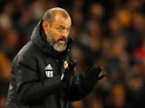 Nuno Espirito Santo gives instructions during the Premier League game between Wolverhampton Wanderers and Chelsea on December 5, 2018