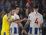 Shane Duffy sees red for Brighton & Hove Albion on December 4, 2018