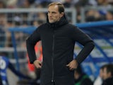 PSG manager Thomas Tuchel watches the action on December 5, 2018
