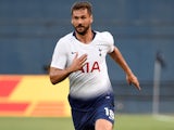 An excitable Fernando Llorente in action for Spurs on July 25, 2018
