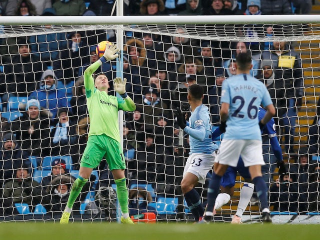 Gabriel Jesus bags his second during the Premier League game between Manchester City and Everton on December 15, 2018
