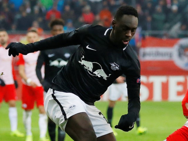 Jean-Kevin Augustin in action for RB Leipzig on November 29, 2018
