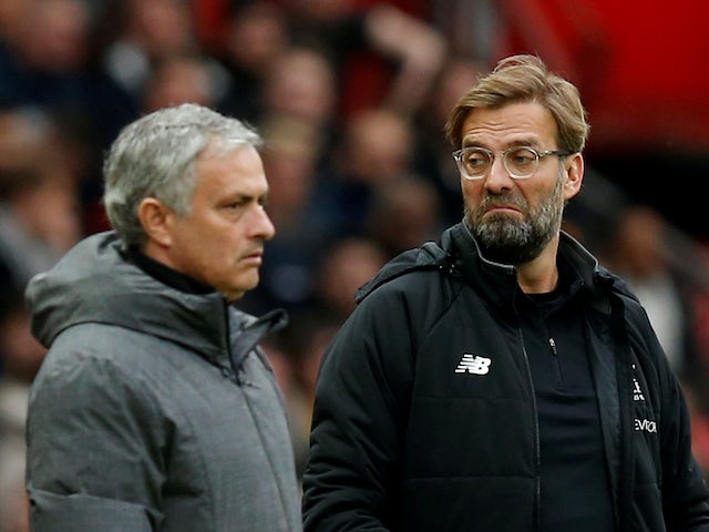 Jurgen Klopp and Jose Mourinho pictured together in March 2018
