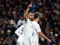 Real Madrid striker Karim Benzema celebrates scoring against Rayo Vallecano on December 15, 2018