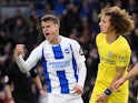 Solly March pulls one back during the Premier League game between Brighton & Hove Albion and Chelsea on December 16, 2018