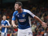 Anthony Gerrard in action for Oldham Athletic in March 2015