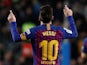 Barcelona's Lionel Messi celebrates scoring against Celta Vigo on December 22, 2018.