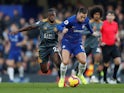 Chelsea's Eden Hazard gets away from Leicester City's Nampalys Mendy on December 22, 2018.