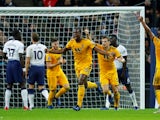 Willy Boly celebrates scoring for Wolverhampton Wanderers in their Premier League win over Tottenham Hotspur on December 29, 2018