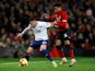 Manchester United's Jesse Lingard tangles with Bournemouth's Diego Rico on December 30, 2018.