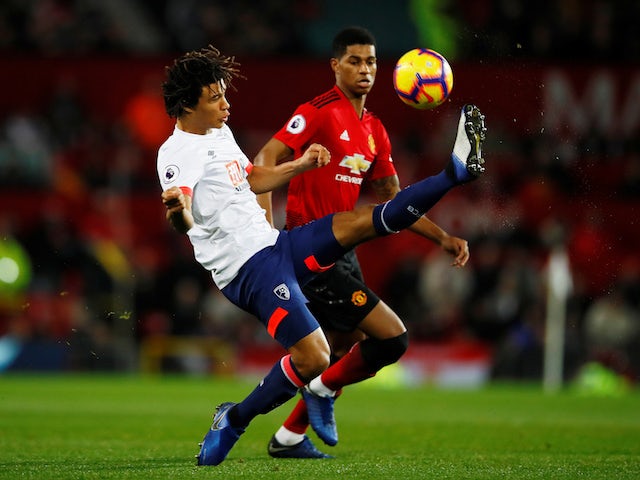 Manchester United's Marcus Rashford in action with Bournemouth's Nathan Ake on December 30, 2018.