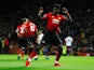 Manchester United midfielder Paul Pogba celebrates scoring against Bournemouth on December 30, 2018.