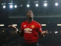 Paul Pogba celebrates scoring for Manchester United against Bournemouth on December 30, 2018.