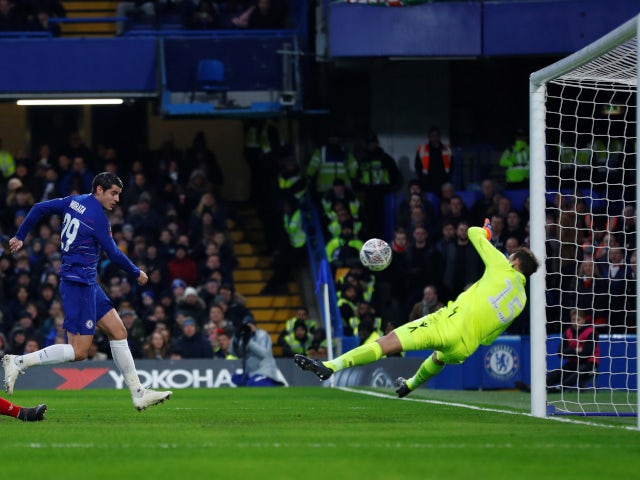 Chelsea striker Alvaro Morata wastes a good chance in the FA Cup tie against Nottingham Forest on January 5, 2019