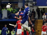Alvaro Morata scores the second during the FA Cup third-round game between Chelsea and Nottingham Forest on January 5, 2019