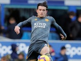 Ben Chilwell in action during the Premier League game between Everton and Leicester City on January 1, 2019