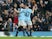 Nicolas Otamendi celebrates with Phil Foden after scoring the sixth during the FA Cup third-round game between Manchester City and Rotherham United on January 6, 2019