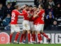 Jordan Hugill celebrates equalising for Middlesbrough on January 1, 2019