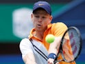 Kyle Edmund in action on October 12, 2018