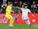 Real Madrid defender Marcelo in action with Villarreal midfielder Santiago Caseres on January 3, 2019.