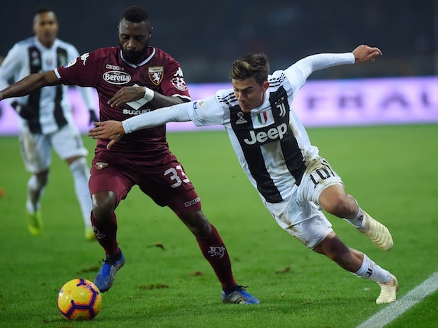 Torino's Nicolas Nkoulou in action against Juventus in December 2018