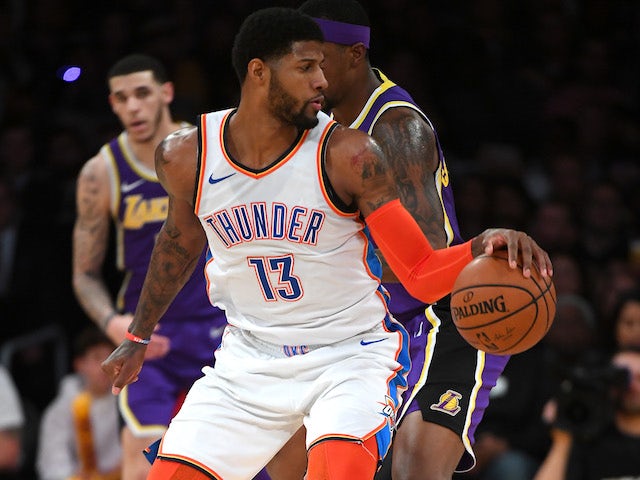 George inspires Thunder to victory over Lakers