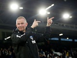 Oldham caretaker manager Pete Wild strikes a pose onn January 6, 2019