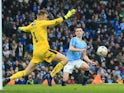 Phil Foden scores the second during the FA Cup third-round game between Manchester City and Rotherham United on January 6, 2019