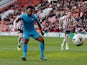 Shaquile Coulthirst sccores from the spot for Barnet on January 6, 2019