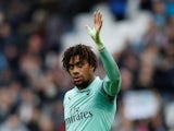Arsenal winger Alex Iwobi in action during his side's Premier League clash with West Ham on January 12, 201