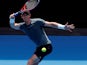 Andy Murray in action during an Australian Open warm-up match on January 10, 2019