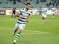 Sporting Lisbon midfielder Bruno Fernandes celebrates after scoring during a Europa League group game in November 2018