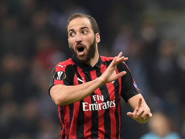 Gonzalo Higuain dropped by AC Milan amid Chelsea 