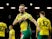 Norwich City striker Jordan Rhodes celebrates scoring during his side's Championship clash with West Brom on January 12, 2019