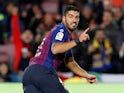 Barcelona forward Luis Suarez celebrates scoring against Eibar on January 13, 2019.